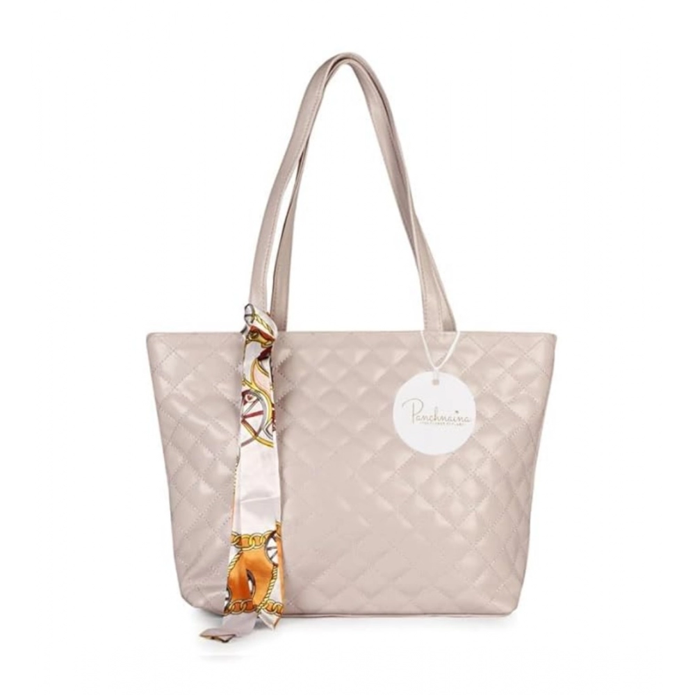 Women's Polyurethane Textured  Shoulder Bag (lavender)