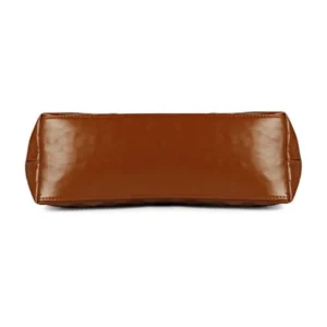 Women's Polyurethane Textured  Shoulder Bag (Dark Brown) - Image 3