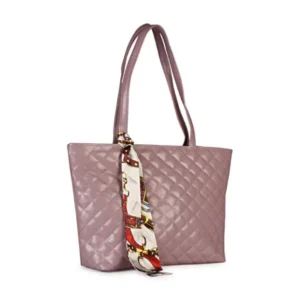 Women's Polyurethane Textured  Shoulder Bag (Blush Pink) - Image 5