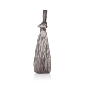 Women's Faux Leather Textured Handbag (Silver Grey) - Image 5
