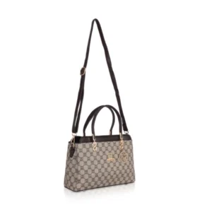Women's Faux Leather Printed Handbag (Coffee) - Image 2