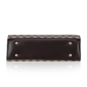 Women's Faux Leather Printed Handbag (Coffee) - Image 3