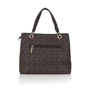 Women's Faux Leather Printed Handheld Bag (Brown) - Image 4