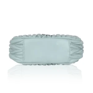 Women's Faux Leather Textured Handbag (Blue) - Image 3