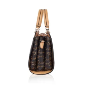 Women's Faux Leather Printed Handbag (Camel) - Image 5