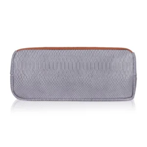 Women's Faux Leather Textured Tote Bag (Blue) - Image 3