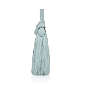 Women's Faux Leather Textured Handbag (Blue) - Image 5