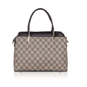 Women's Faux Leather Printed Handbag (Coffee) - Image 4