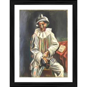 Pierrot 1918 Painting With Wood Photo Frame (Multicolor) - Image 2