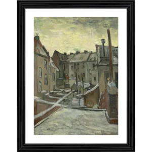 Houses Seen from the Back 1886 Painting With Wood Photo Frame (Multicolor) - Image 2