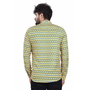 Men's Cotton Blended Printed Full Sleeve Shortkurta (Multicolor) - Image 6