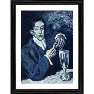 The Absinthe Drinker 1903 Painting With Wood Photo Frame (Multicolor) - Image 2