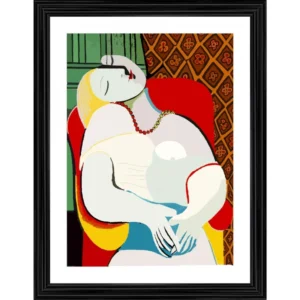 The dream 1932 Painting With Wood Photo Frame (Multicolor) - Image 2