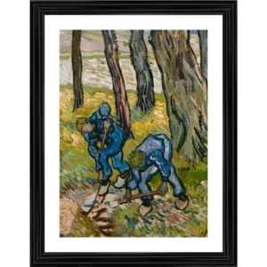 Two Diggers among trees 1889 Painting With Wood Photo Frame (Multicolor) - Image 2