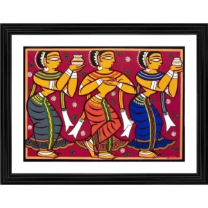 Three Gopika Painting With Wood Photo Frame (Multicolor) - Image 2