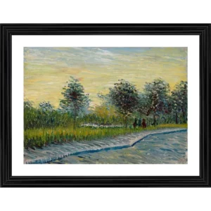 Square Saint Pierre at Sunset 1887 Painting With Wood Photo Frame (Multicolor) - Image 2
