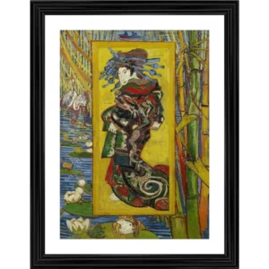 Courtesan after Eisen 1887 Painting With Wood Photo Frame (Multicolor) - Image 2
