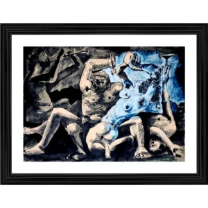 Bacchanale 1955 Painting With Wood Photo Frame (Multicolor) - Image 2