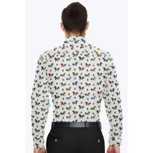 Men's Cotton Blended Printed Full Sleeve Shirt (Multicolor) - Image 6