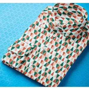 Men's Cotton Blended Printed Full Sleeve Shirt (Multicolor) - Image 3