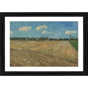 Ploughed Fields The Furrows 1888 Painting With Wood Photo Frame (Multicolor) - Image 2