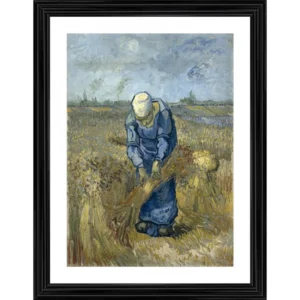 Peasant Woman Bruising Flax 1889 Painting With Wood Photo Frame (Multicolor) - Image 2