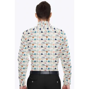 Men's Cotton Blended Printed Full Sleeve Shirt (Multicolor) - Image 6