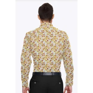 Men's Cotton Blended Printed Full Sleeve Shirt (Multicolor) - Image 6