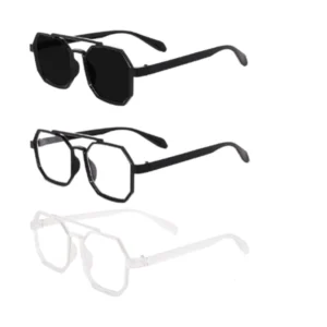 Pack Of 3 Classic Unisex UV400 Protection Sunglasses (MultiColor) - Image 5