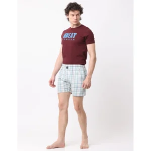 Pack_of_2 Men's Polycotton Checked Boxer Shorts (Multicolor) - Image 4