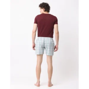 Pack_of_2 Men's Polycotton Checked Boxer Shorts (Multicolor) - Image 3