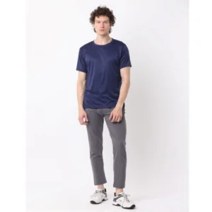 Pack of 2 Men's Casual Polyester Blend Solid Short Sleeve Tshirts (Multicolor) - Image 6