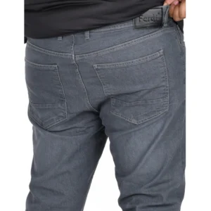 Men's Cotton Blended Solid Plus Size Jeans (Grey) - Image 4