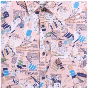 Boy's Cotton Blend Printed Short Sleeve Shirt (MultiColor) - Image 4