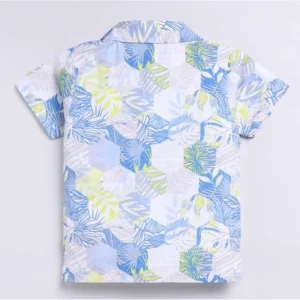 Boy's Cotton Blend Printed Short Sleeve Shirt and Shorts Set (MultiColor) - Image 3