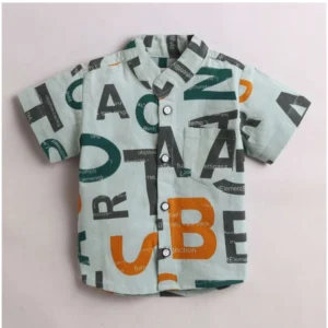 Boy's Cotton Blend Printed Short Sleeve Shirt and Shorts Set (MultiColor) - Image 4