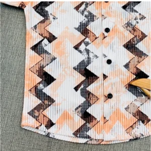 Boy's Cotton Blend Printed Short Sleeve Shirt (MultiColor) - Image 3
