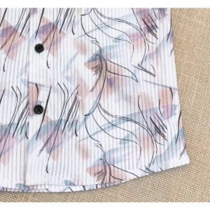 Boy's Cotton Blend Printed Short Sleeve Shirt (MultiColor) - Image 3