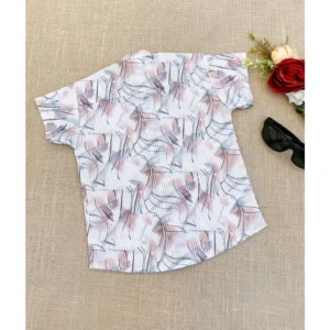 Boy's Cotton Blend Printed Short Sleeve Shirt (MultiColor) - Image 4