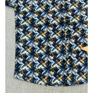 Boy's Cotton Blend Printed Short Sleeve Shirt (MultiColor) - Image 3