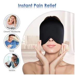 Fabric, Gel Migraine Relief Cap (Black) - Image 3