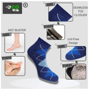 3_Pair Set Unisex Casual Cotton Printed Low Cut Socks (Multicolor) - Image 2