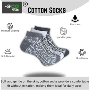 3_Pair Set Unisex Casual Cotton Printed Low Cut Socks (Multicolor) - Image 3