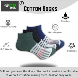 3_Pair Set Unisex Casual Cotton Printed Low Cut Socks (Multicolor) - Image 3