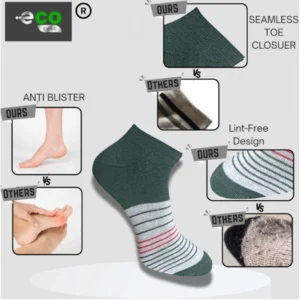 3_Pair Set Unisex Casual Cotton Printed Low Cut Socks (Multicolor) - Image 2