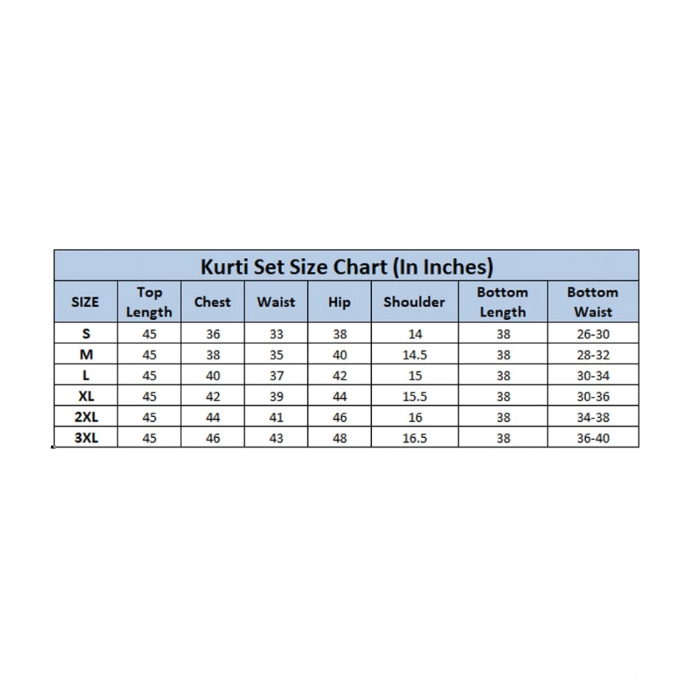 Women's Cotton Printed 3/4th Sleeve Kurti With Pant (Cream ) - Image 2