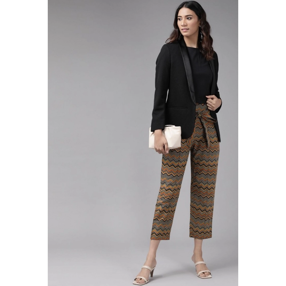 Women's Casual Printed Cotton Trouser Pant (MultiColor) - Image 3