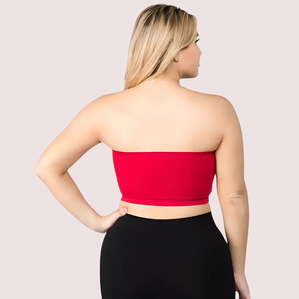 Red Hot Tube Bandeau Bra Top for Women - Image 3