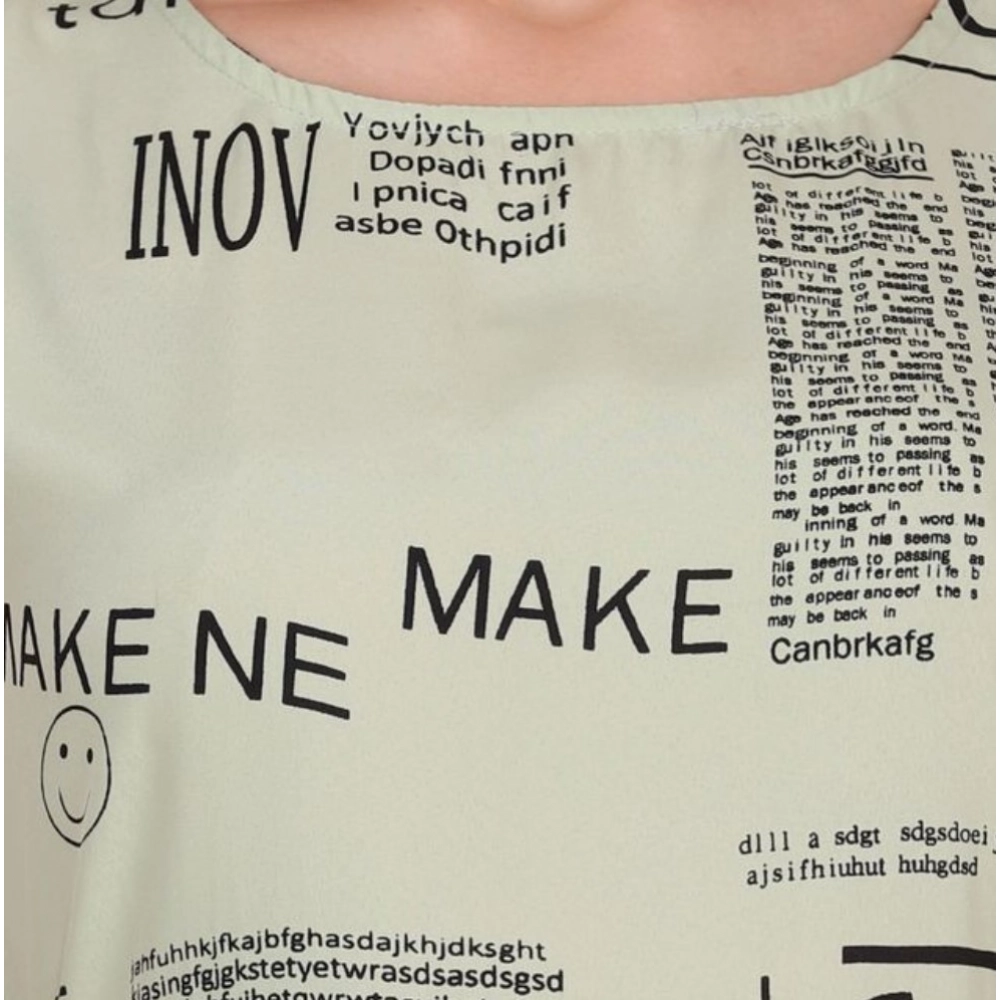 Women's Casual Crepe Sleeveless Slit Dress (Light Green) - Image 5