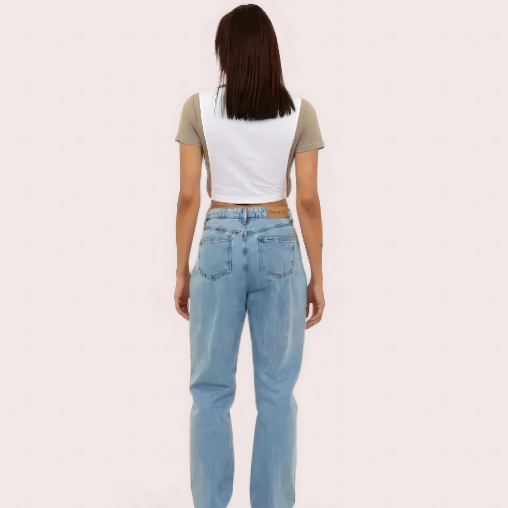 Women's "Campus" Polo Crop Top – Casual Varsity Style Tee - Image 2